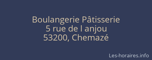Boulangerie Pâtisserie