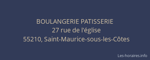 BOULANGERIE PATISSERIE