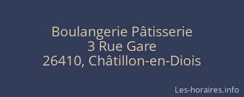 Boulangerie Pâtisserie