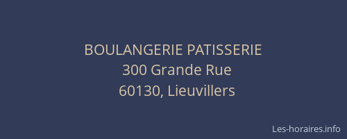 BOULANGERIE PATISSERIE