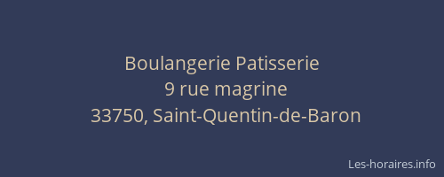 Boulangerie Patisserie