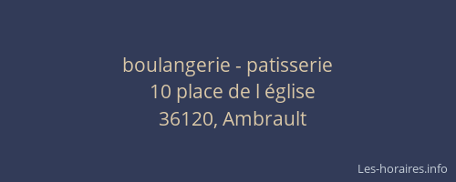 boulangerie - patisserie