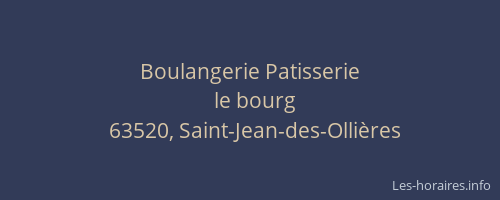 Boulangerie Patisserie