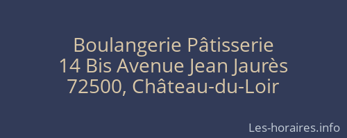 Boulangerie Pâtisserie