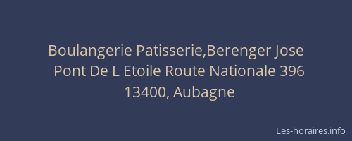 Boulangerie Patisserie,Berenger Jose