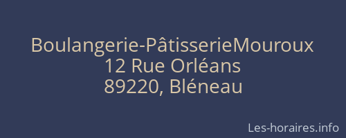 Boulangerie-PâtisserieMouroux