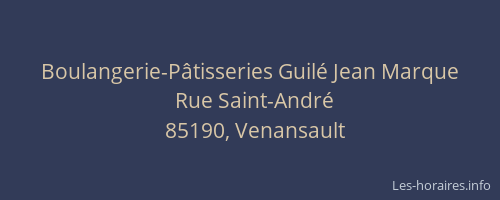 Boulangerie-Pâtisseries Guilé Jean Marque