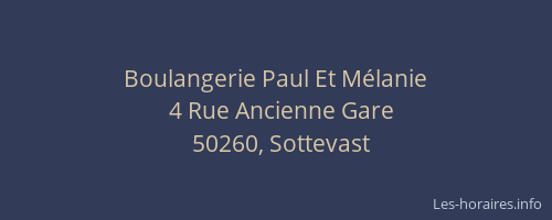 Boulangerie Paul Et Mélanie