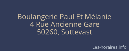 Boulangerie Paul Et Mélanie