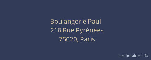 Boulangerie Paul