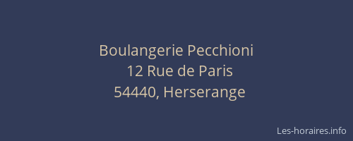 Boulangerie Pecchioni