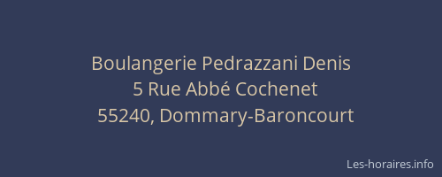 Boulangerie Pedrazzani Denis