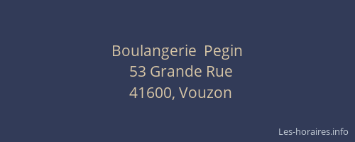 Boulangerie  Pegin