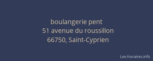 boulangerie pent