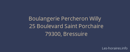 Boulangerie Percheron Willy