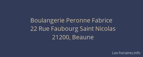 Boulangerie Peronne Fabrice