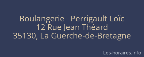 Boulangerie   Perrigault Loïc