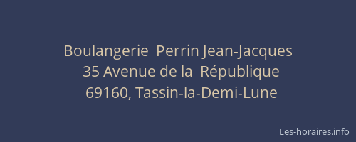 Boulangerie  Perrin Jean-Jacques
