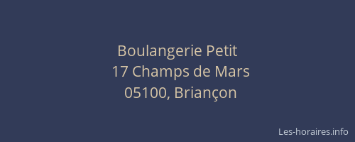 Boulangerie Petit