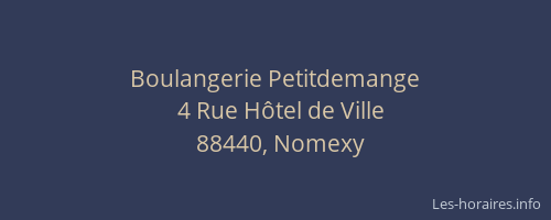 Boulangerie Petitdemange