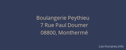 Boulangerie Peythieu