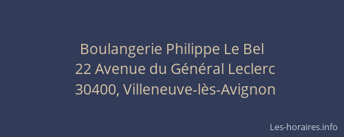 Boulangerie Philippe Le Bel