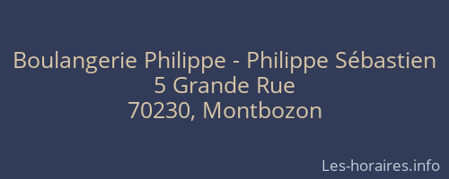 Boulangerie Philippe - Philippe Sébastien