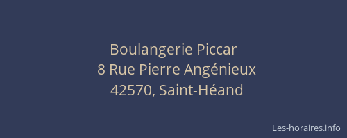 Boulangerie Piccar