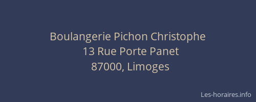 Boulangerie Pichon Christophe