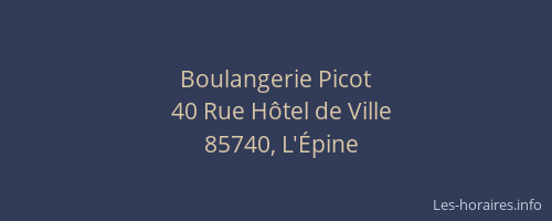 Boulangerie Picot