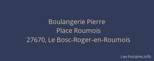 Boulangerie Pierre