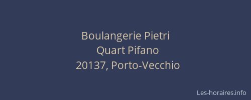 Boulangerie Pietri