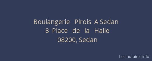 Boulangerie   Pirois  A Sedan
