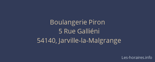 Boulangerie Piron