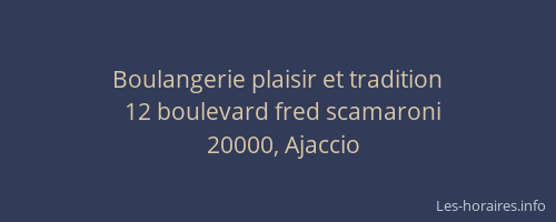 Boulangerie plaisir et tradition