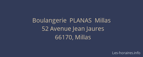 Boulangerie  PLANAS  Millas