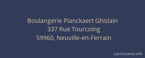 Boulangerie Planckaert Ghislain