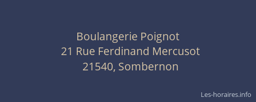 Boulangerie Poignot