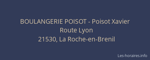 BOULANGERIE POISOT - Poisot Xavier