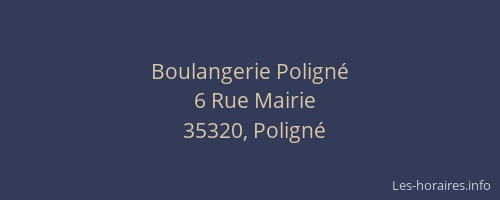 Boulangerie Poligné