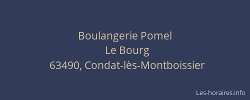 Boulangerie Pomel