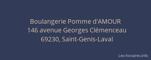 Boulangerie Pomme d'AMOUR