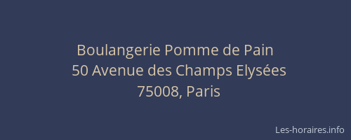 Boulangerie Pomme de Pain