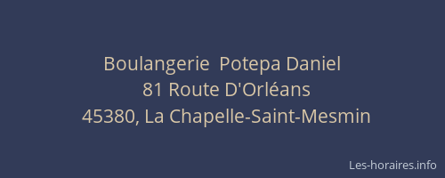 Boulangerie  Potepa Daniel