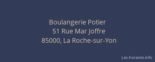 Boulangerie Potier