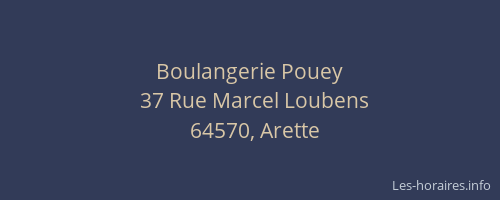 Boulangerie Pouey