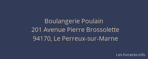 Boulangerie Poulain