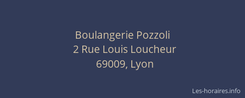 Boulangerie Pozzoli
