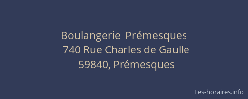 Boulangerie  Prémesques