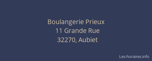 Boulangerie Prieux